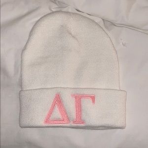 Delta Gamma White Beanie
